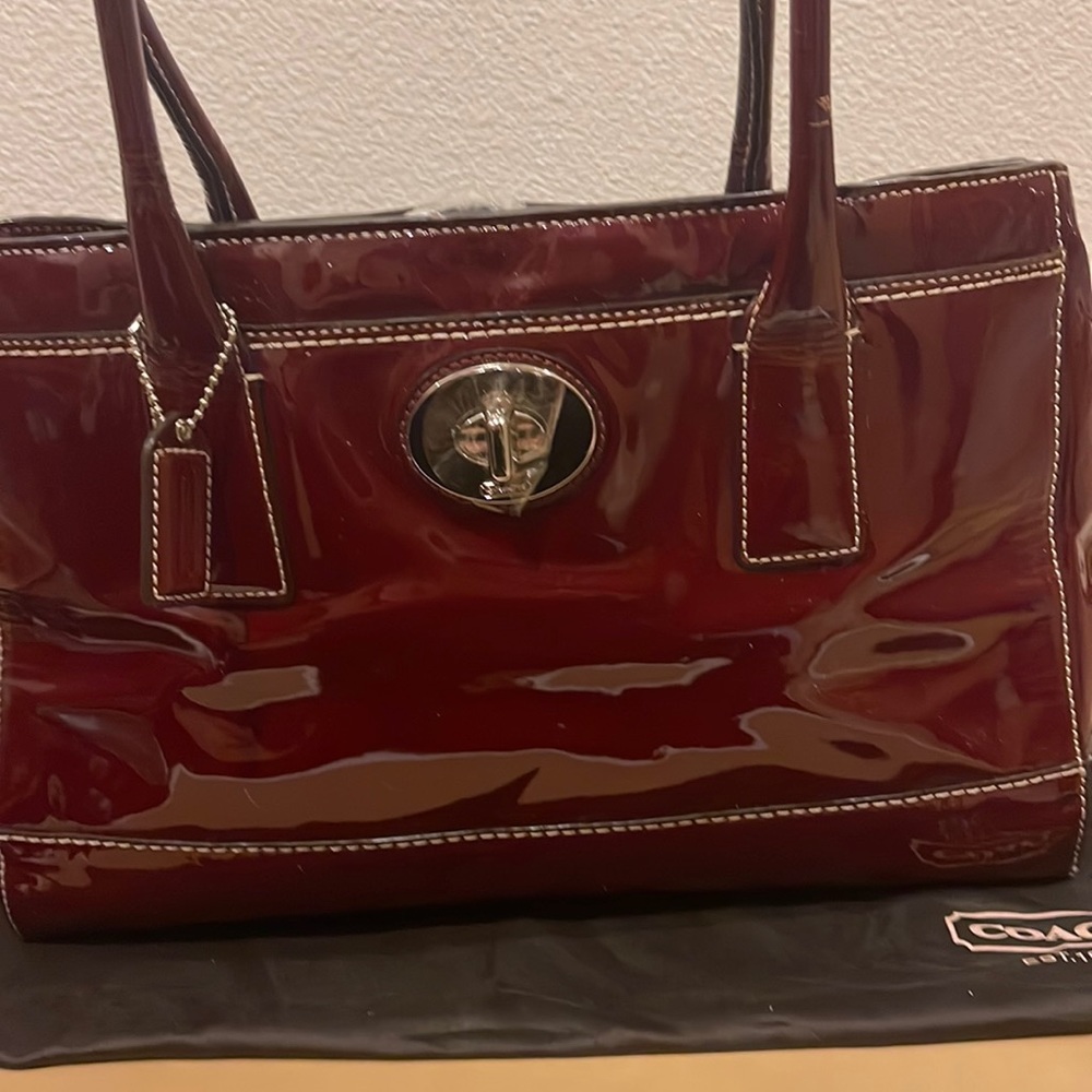 Coach Cranberry Red Patent Leather Purse